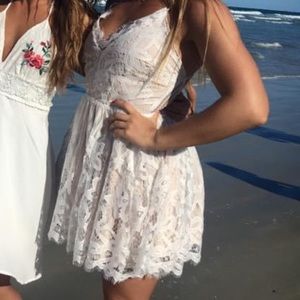 White dress with strappy back